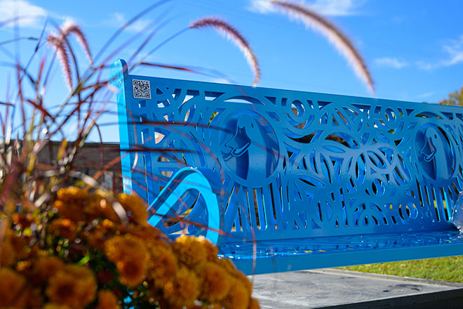 Aflac park bench